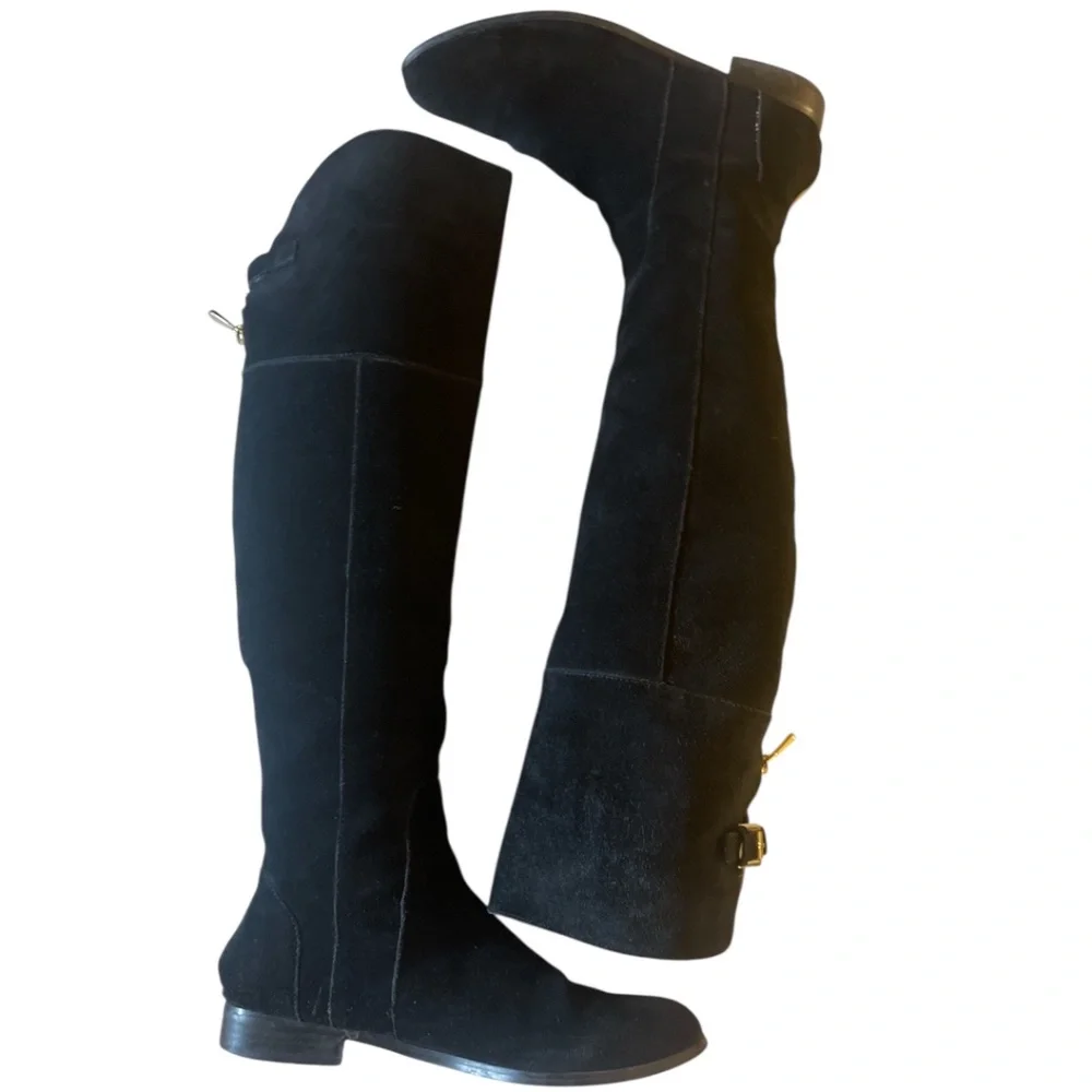 Charles‎ by Charles David Black Suede Knee High Boots Size 8.5